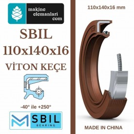110x140x16 mm SBIL TC NBR DÖNER MİL YAĞ KEÇESİ (Viton) 110*140*16 mm